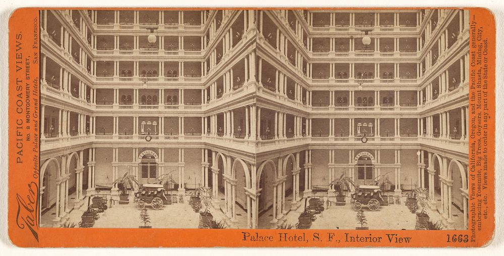 Palace Hotel, S.F., Interior View by Carleton Watkins