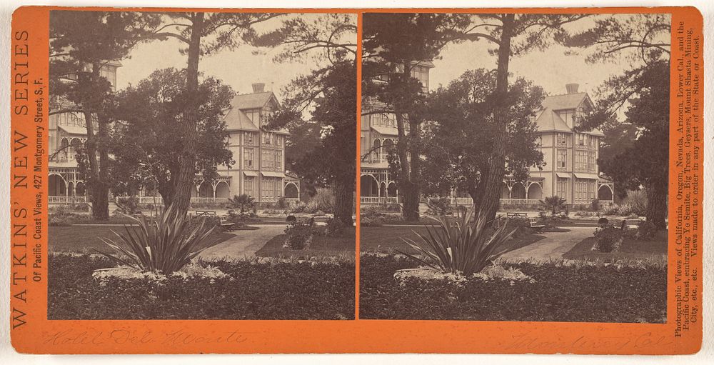 Hotel Del Monte with gardens. Monterey, Cal. by Carleton Watkins