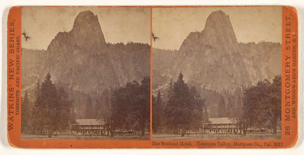 The Sentinel House. Yosemite Valley, Mariposa Co., Cal. by Carleton Watkins