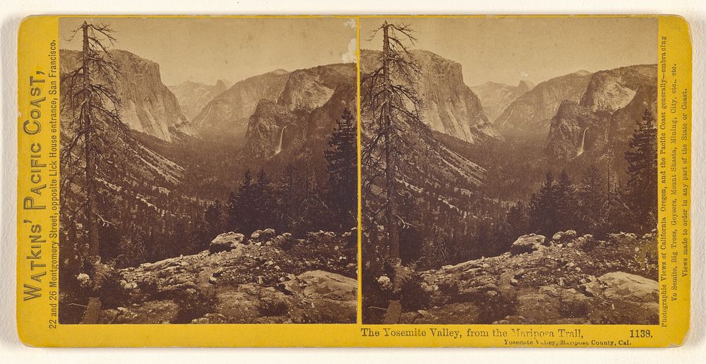 The Yosemite Valley, from trail by Carleton Watkins