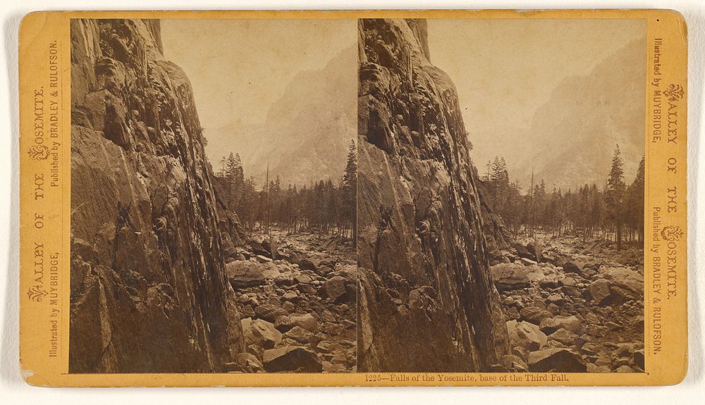 Falls of the Yosemite, Base of Third Fall by Eadweard J Muybridge