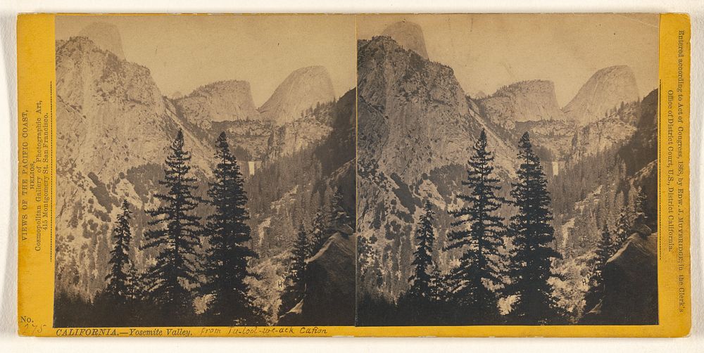 California, Yosemite Valley [From Tu-look-we-ack Canon] by Eadweard J Muybridge
