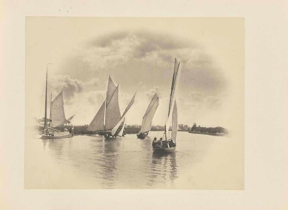 A Sailing Match at Horning, 1885 by Peter Henry Emerson