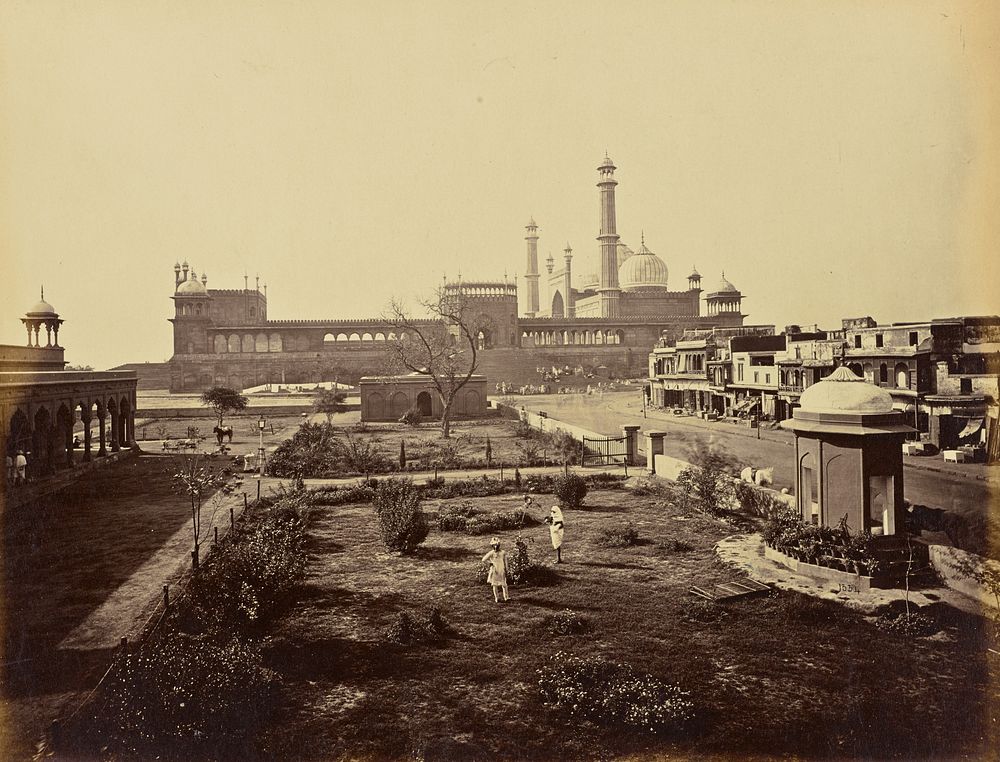 Delhi; The Jumma Musjid, from the North by Samuel Bourne
