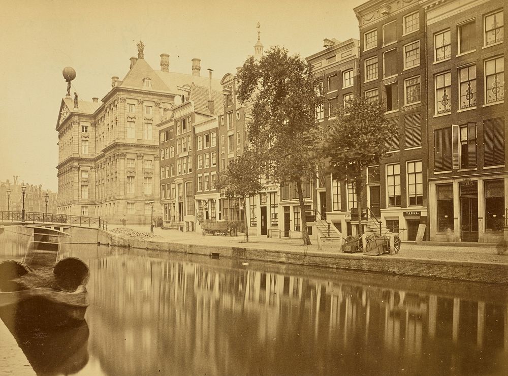 Canal View with the Royal Palace, Amsterdam