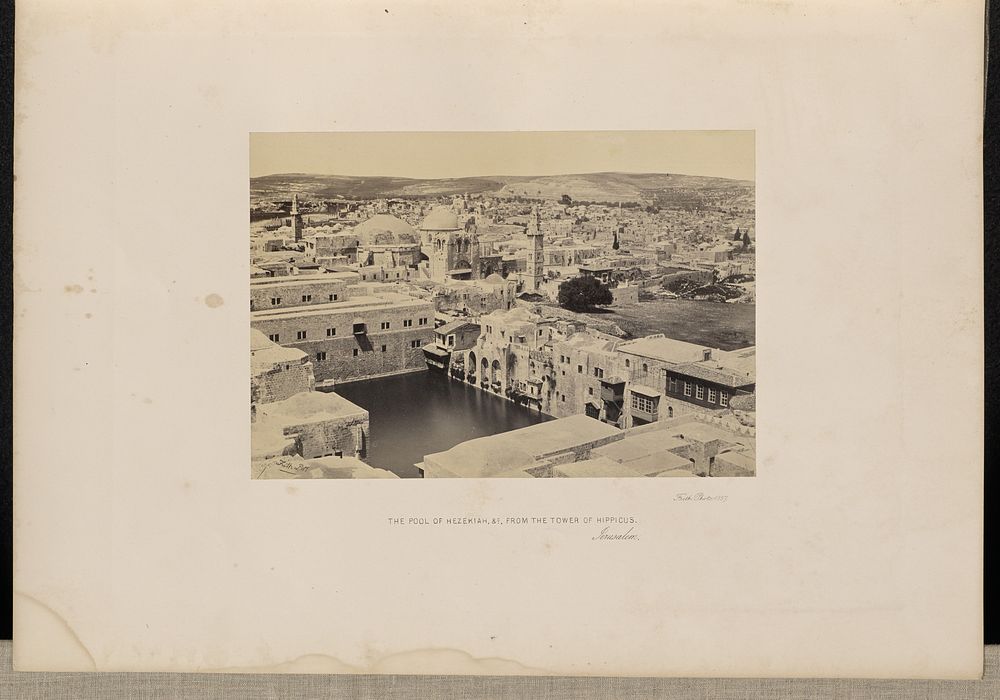 The Pool of Hezekiah, &c., from the Tower of Hippicus, Jerusalem by Francis Frith