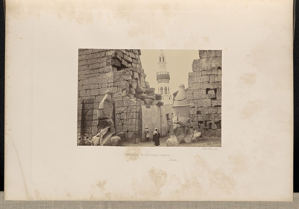 Entrance to the Great Temple, Luxor by Francis Frith