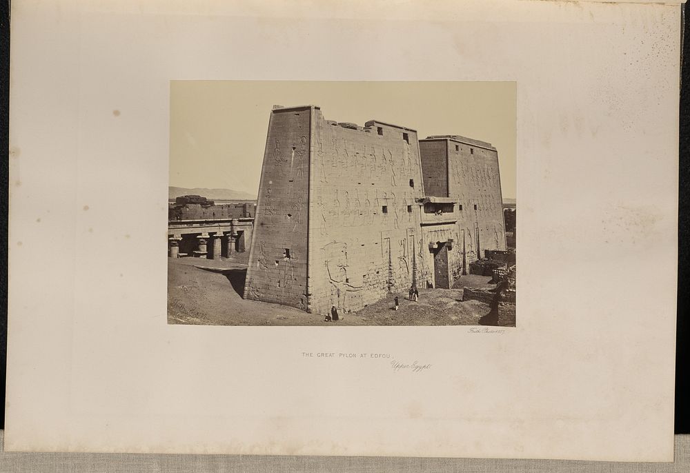 The Great Pylon at Edfou, Upper Egypt by Francis Frith
