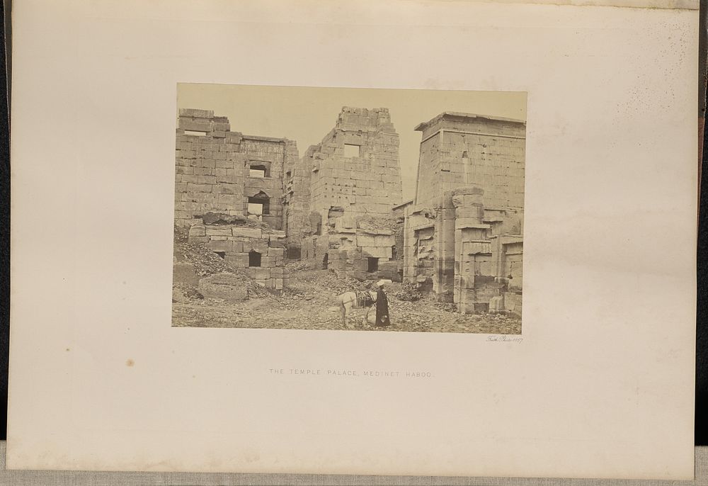 The Temple Palace, Medinet-Haboo by Francis Frith