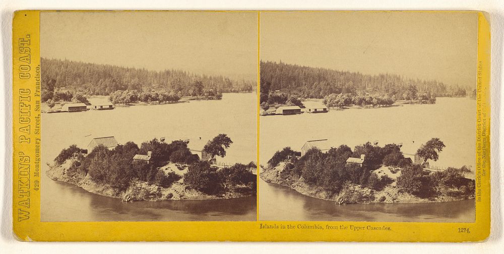 Islands in the Columbia, from the Upper Cascades by Carleton Watkins
