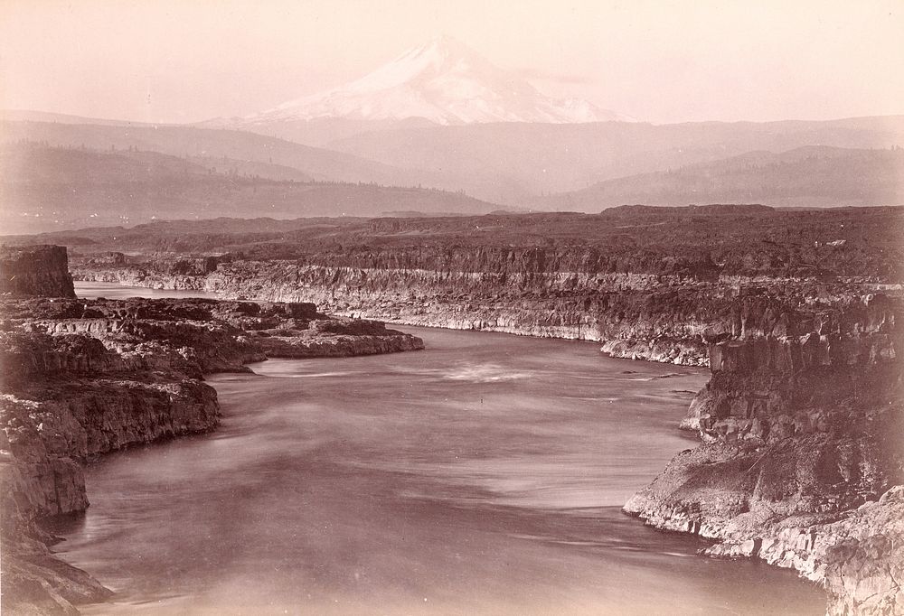 Mt. Hood from the Dalles, Oregon by Carleton Watkins