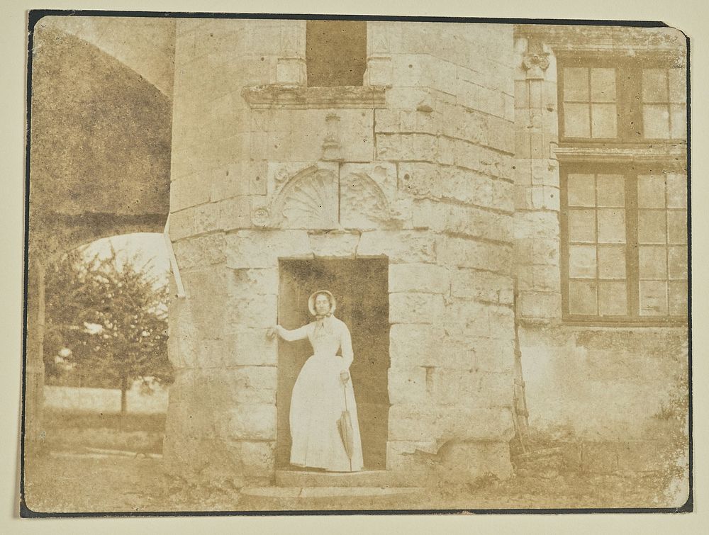 Woman in Entryway of Tower by Hippolyte Bayard