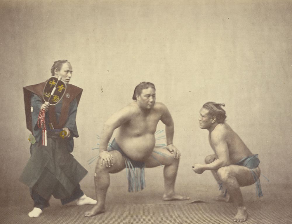 Sumotori or Wrestlers by Felice Beato