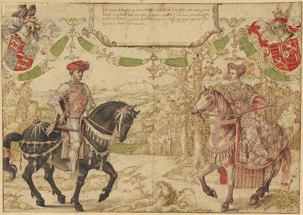Johan IV van Nassau and His Wife Maria van Loon-Heinsberg by Bernaert van Orley
