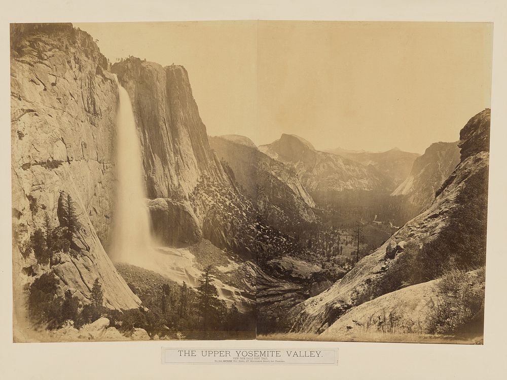 The Upper Yosemite Valley. View from Eagle Point Trail. by Carleton Watkins