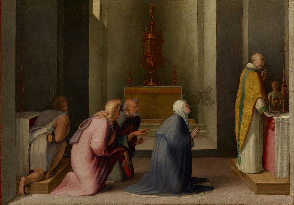 The Miraculous Communion of Saint Catherine of Siena by Domenico Beccafumi