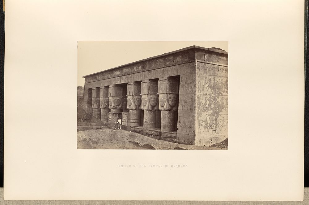 Portico of the Temple of Dendera by Francis Frith