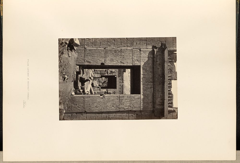 Pylon Gateway at Medinet-Habou, Thebes by Francis Frith