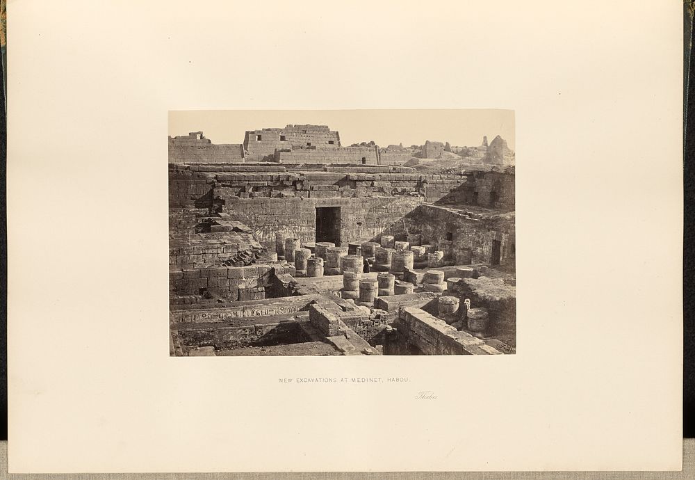 New Excavations at Medinet Habou, Thebes by Francis Frith