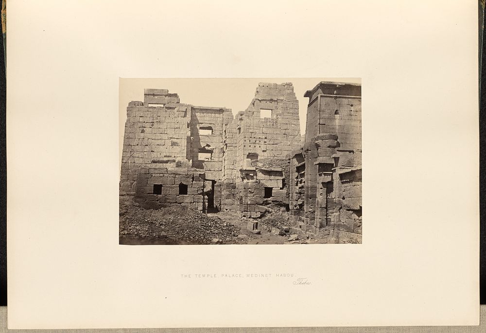The Temple Palace, Medinet-Habou, Thebes by Francis Frith