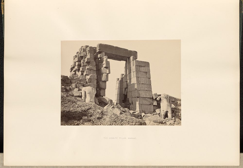 The Granite Pylon, Karnac by Francis Frith