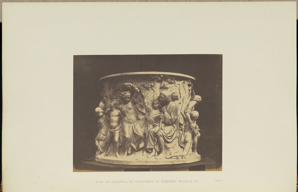 Part of Pedestal to Monument of Frederic William III by Claude Marie Ferrier and Hugh Owen