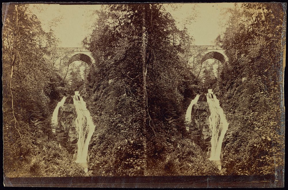 Bridge and waterfall by George Washington Wilson