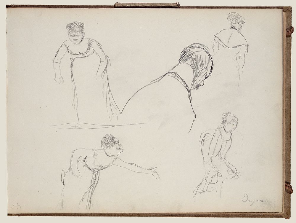 Five Rapid Sketches by Edgar Degas