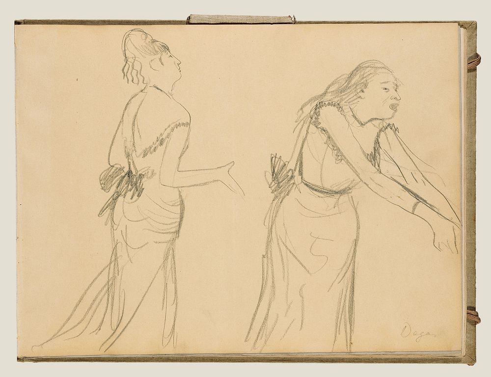 Sketches of a Café Singer by Edgar Degas