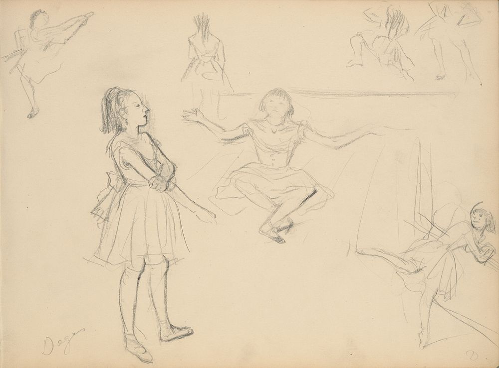 Ballet Dancers Rehearsing by Edgar Degas