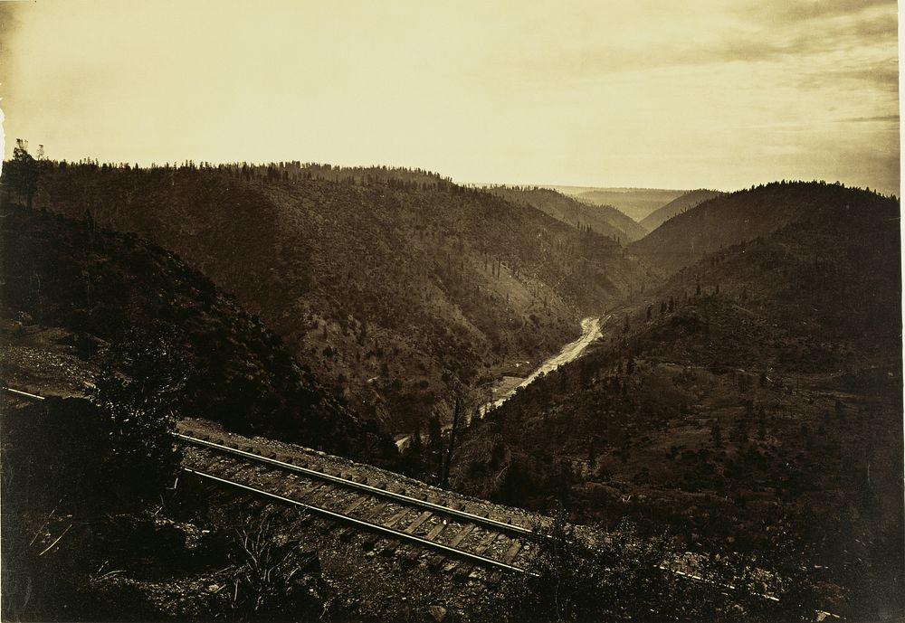 The Cañon of the American River, C.P.R.R. by Carleton Watkins