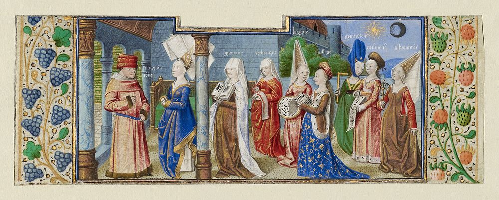 Philosophy Presenting the Seven Liberal Arts to Boethius by Coëtivy Master Henri de Vulcop