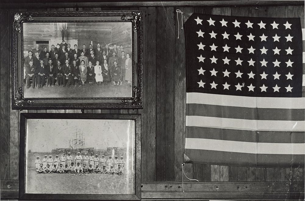 Interior View of Japanese-American Citizens League Headquarters, Centerville, California by Dorothea Lange