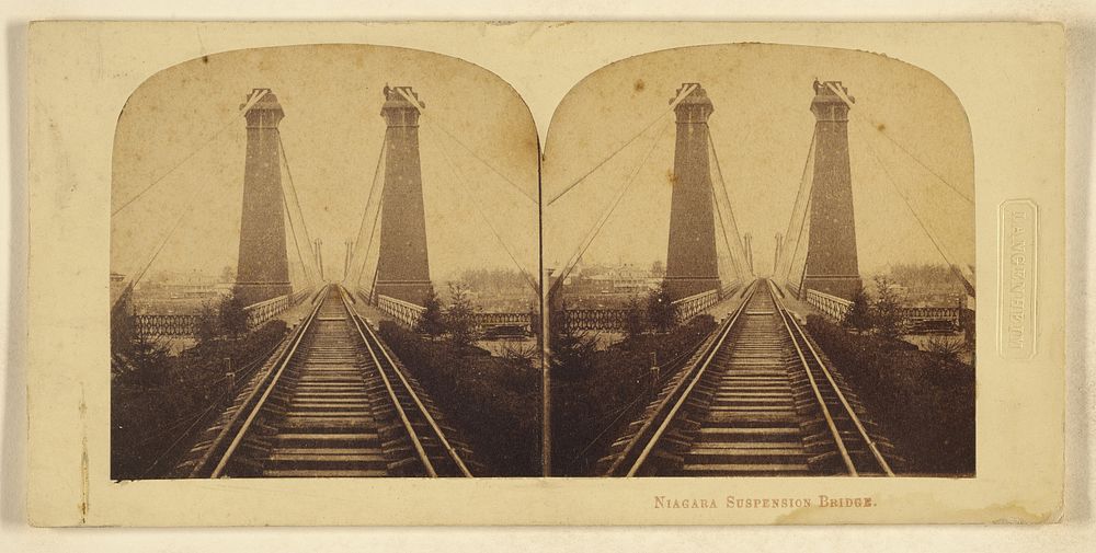 Niagara Suspension Bridge by Langenheim Brothers Frederick and William Langenheim