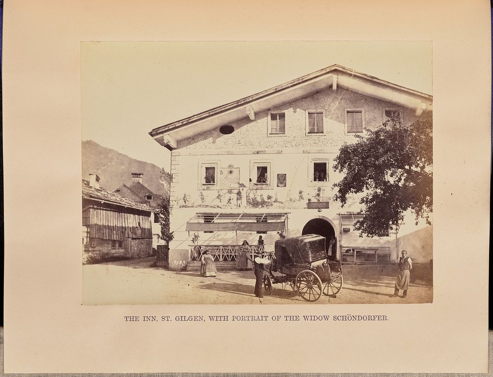 The Inn, Saint Gilgen, with Portrait of the Widow Schöndorfer by Francis Frith