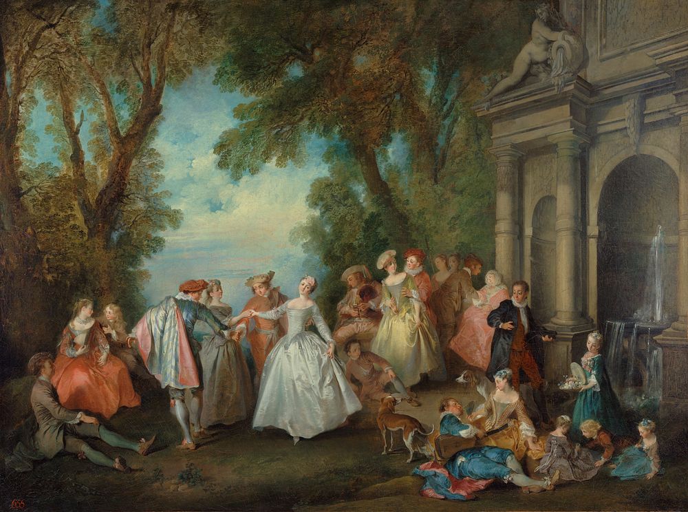 Dance before a Fountain by Nicolas Lancret