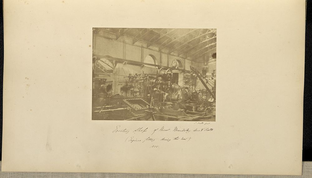 Erecting Shop of Messrs. Maudslay, Sons & Field (Engines fitting during the war) by Joshua Field