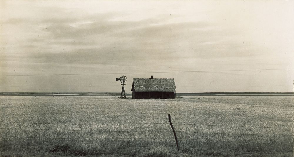 Abandoned Farm in Mechanized Wheat Fields, Oklahoma by Dorothea Lange