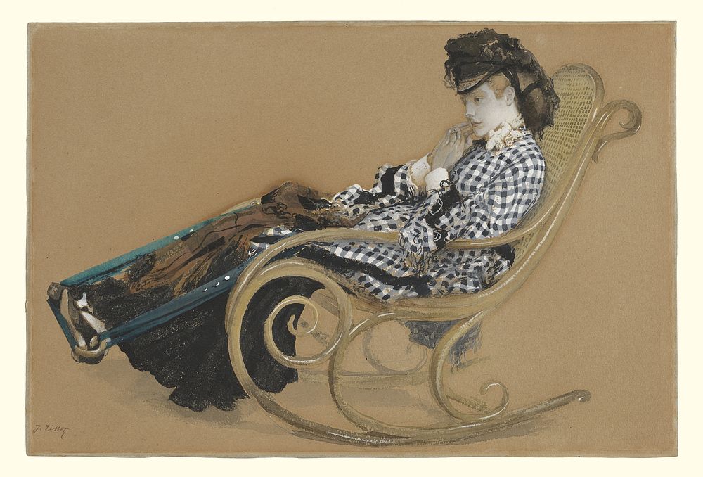 Young Woman in a Rocking Chair, study for the painting "The Last Evening" by Jacques Joseph Tissot