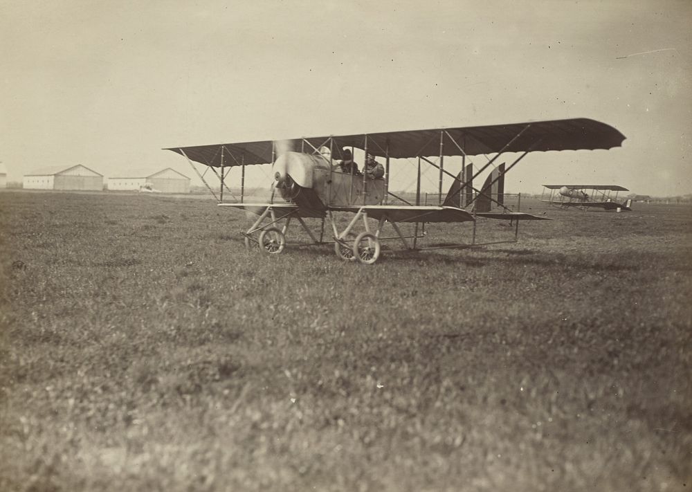 Airplane in a field by Fédèle Azari
