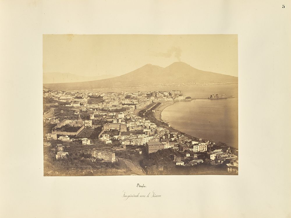 Naples. Vue generale avec le Vesuve by Giorgio Sommer