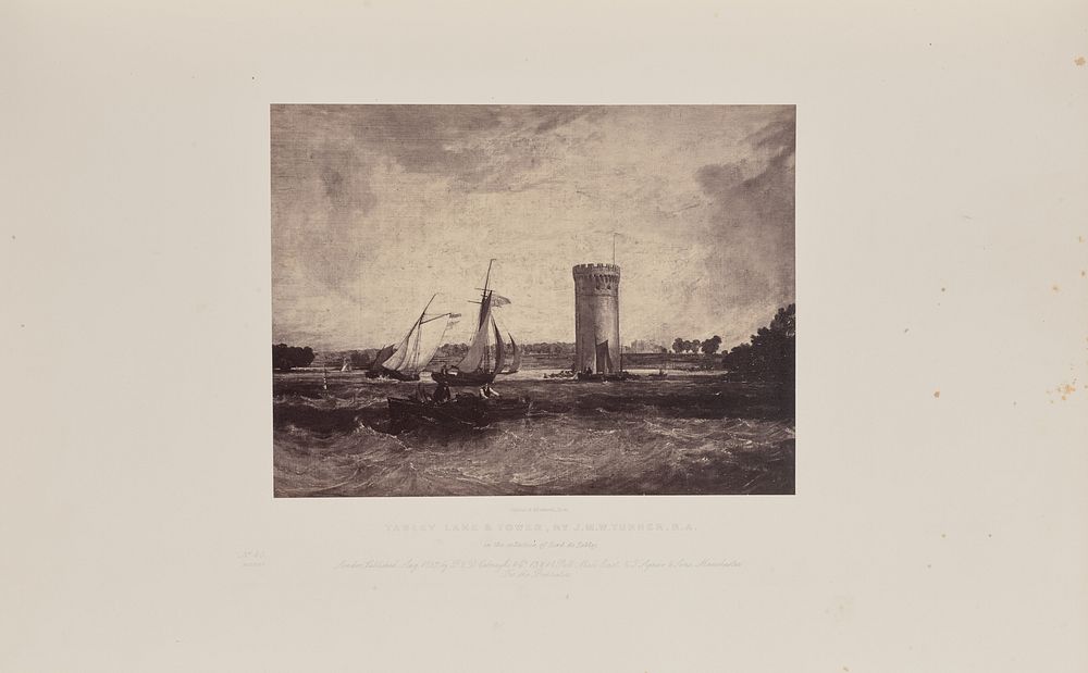 Tabley Lake and Tower, by J.M.W. Turner, R.A. by Caldesi and Montecchi