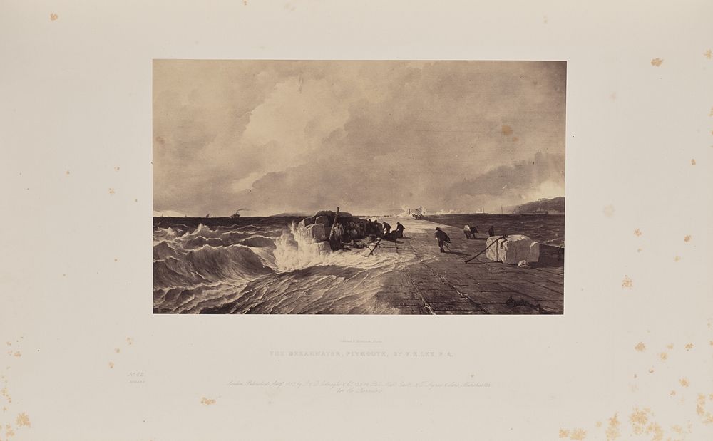 The Breakwater, Plymouth, by F.R. Lee, R.A. by Caldesi and Montecchi