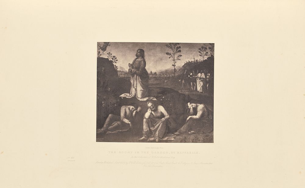 The Agony in the Garden, by Raffaelle by Caldesi and Montecchi