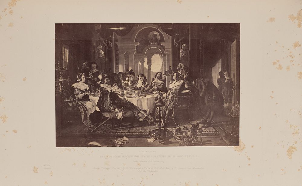 The Authors [sic] Reception by the Players, by D. Maclise, R.A. by Caldesi and Montecchi