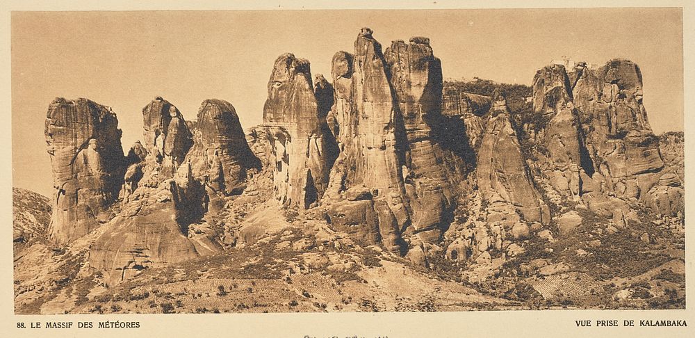 Le massif des Météores. Vue prise de Kalambaka by Frédéric Boissonnas