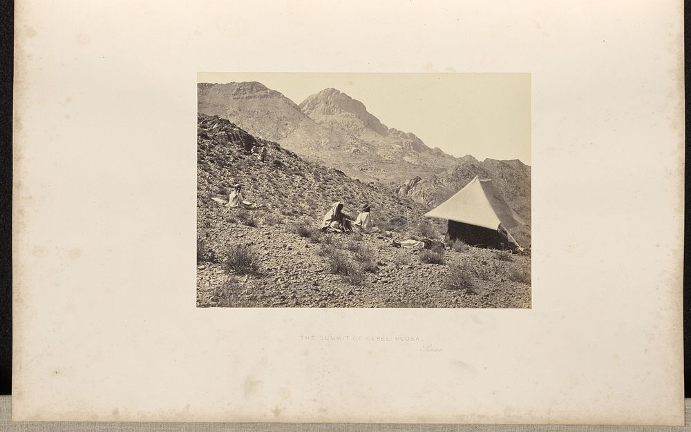 The Summit of Gebel Moosa, Sinai by Francis Frith