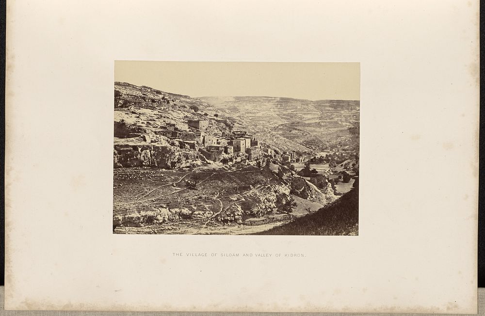 The Village of Siloam and Valley of Kidron. by Francis Frith