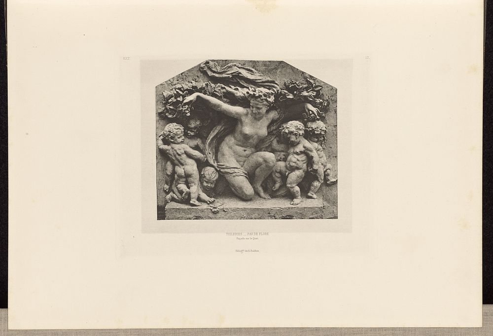 Tuileries - Pavillon de Flore (Façade sur le Quai) by Édouard Baldus