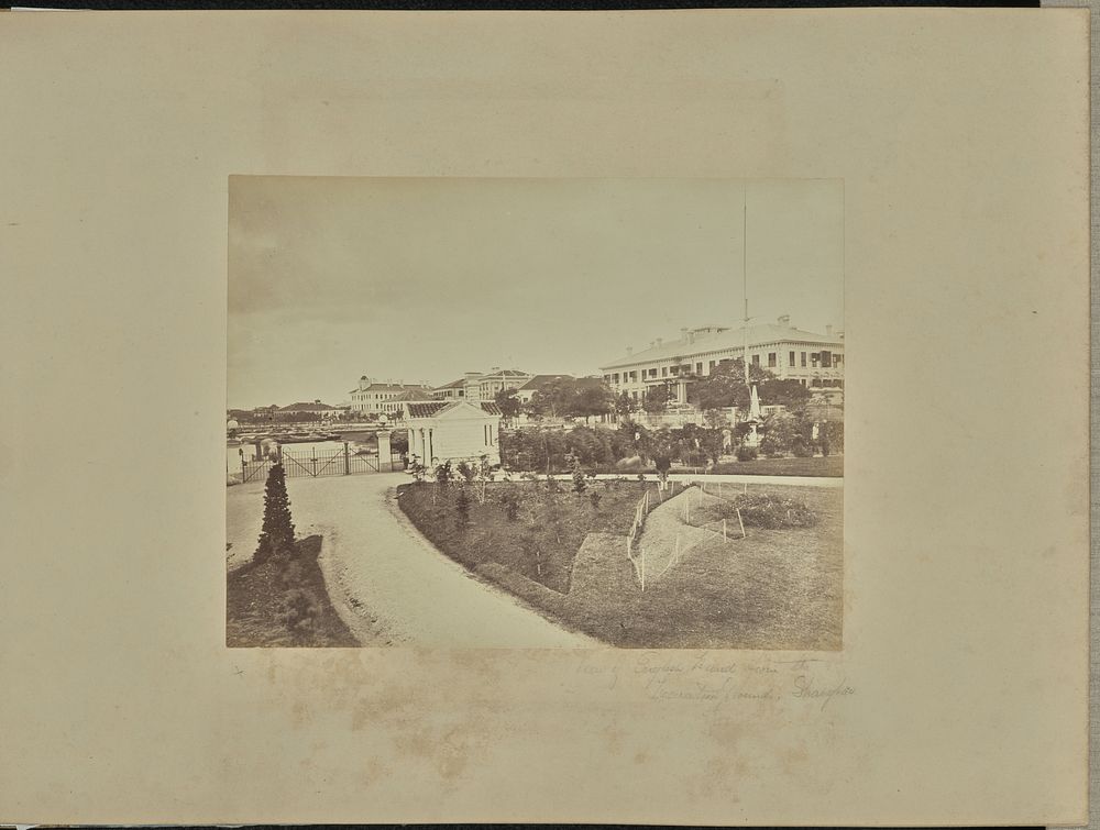 View of English Bund from the Recreation Grounds, Shanghai